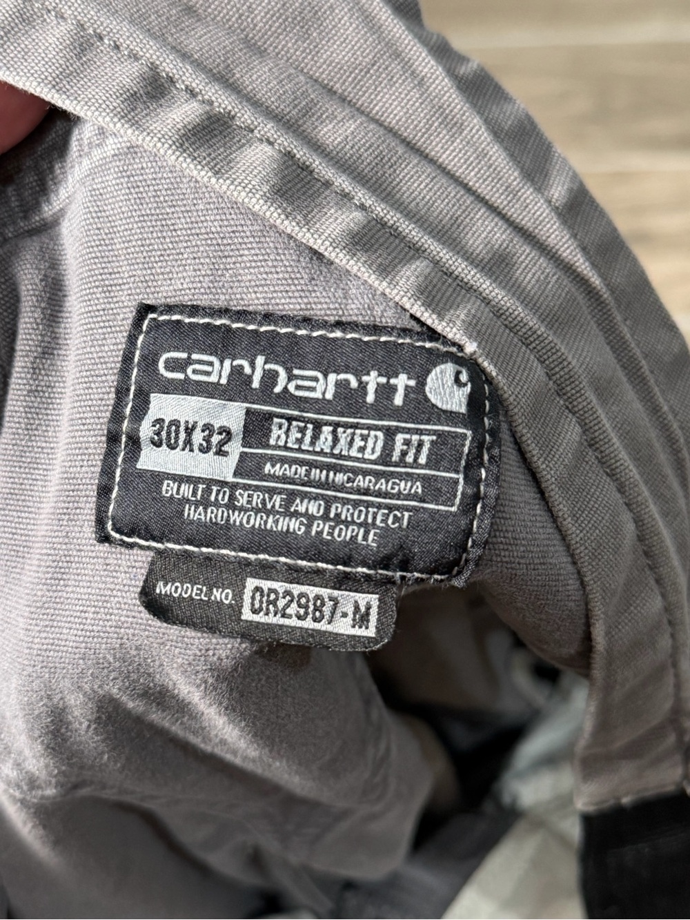 Carhartt Rugged Flex Rigby Bib Overalls Gray Work 30x32 OR2987-M - Picture 4 of 5